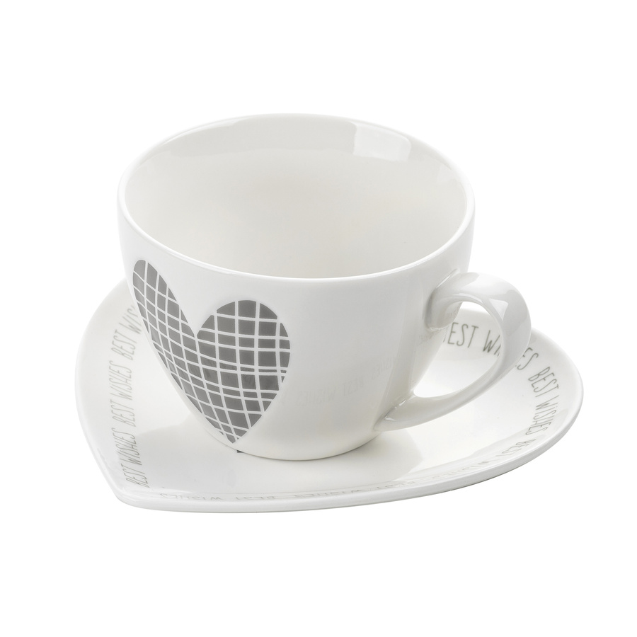 Filiżanka ze spodkiem prezentowa Florina Hearts 460 ml