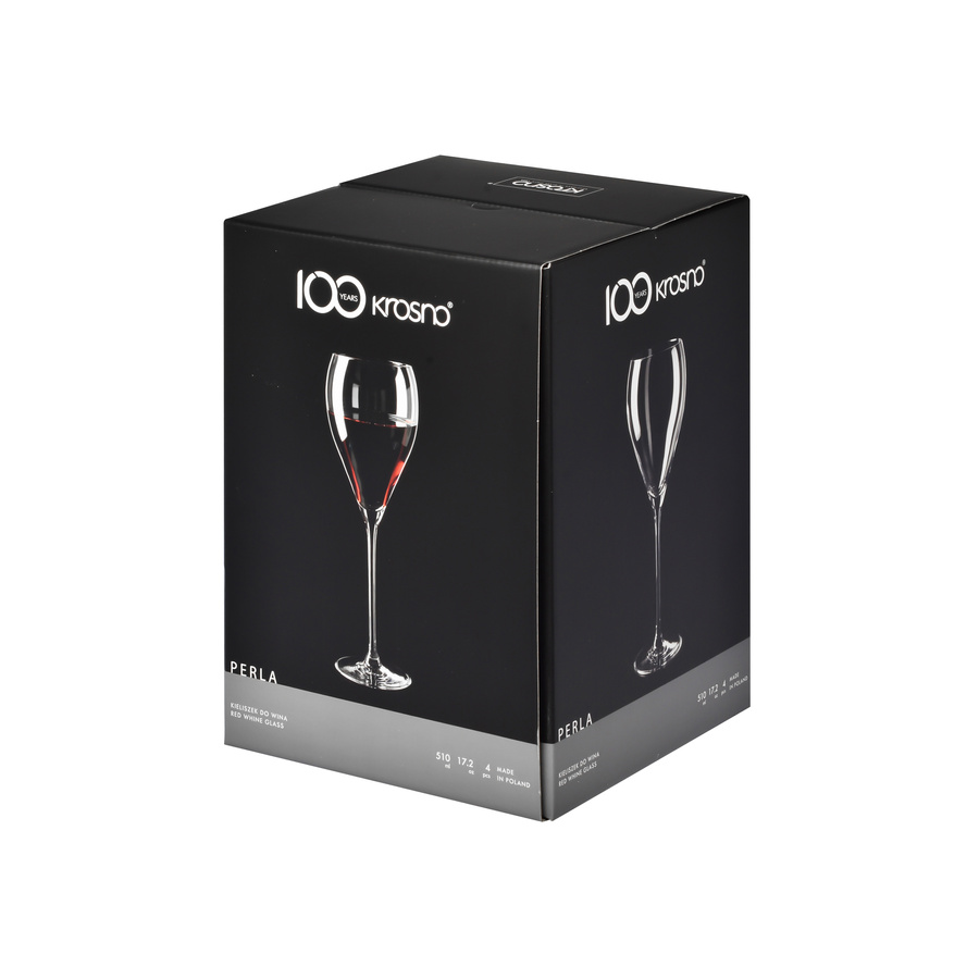Komplet kieliszków do czerwonego wina Krosno Perla 480 ml 4 sztuki