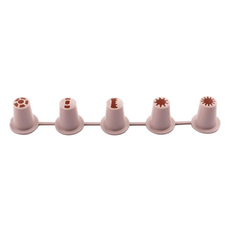 Dekorator do ciast Praktyczna szpryca 6 końcówek różowy