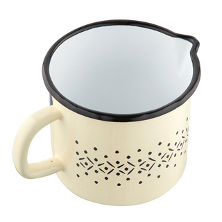 Kubek emaliowany z wylewką na indukcję Emalia Polska Pleszew Nordic 1,24 l