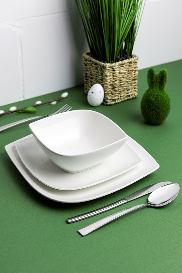 Talerze Florina Moss komplet 18 elementów / 6 osób