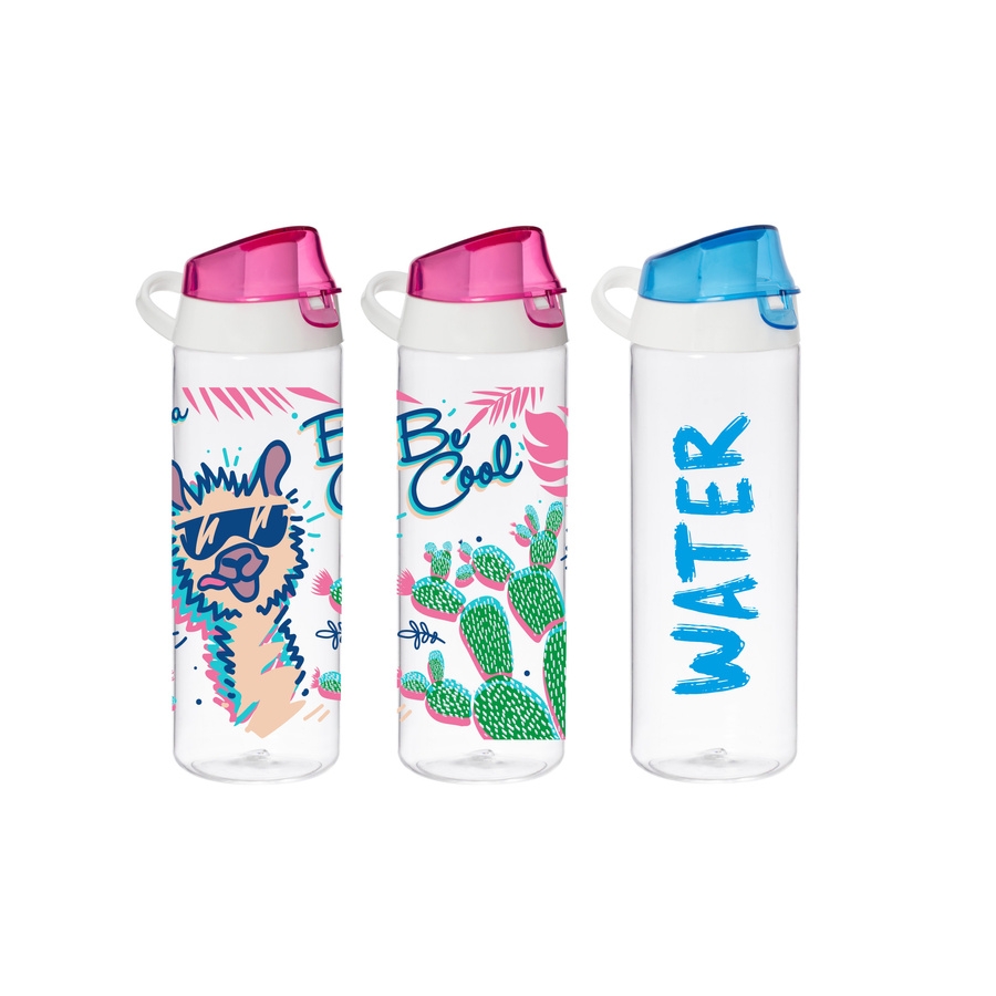 Butelka / bidon z uchwytem Florina Sport 750 ml mix dekoracji