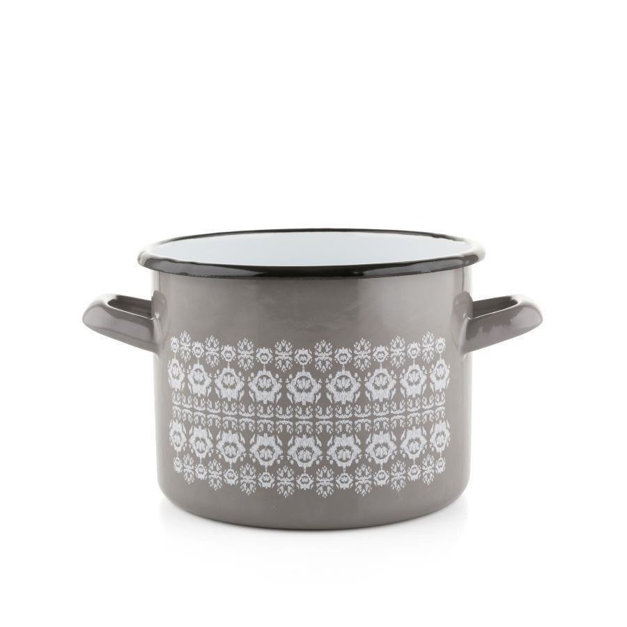 Garnek emaliowany prosty Emalia Polska Pleszew Scandi 16 cm 2,2 l