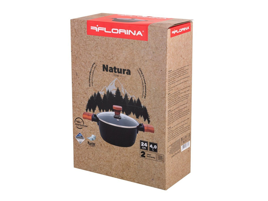 Garnek aluminiowy z powłoką nieprzywierającą Florina Natura Line 24 cm 4,0 l