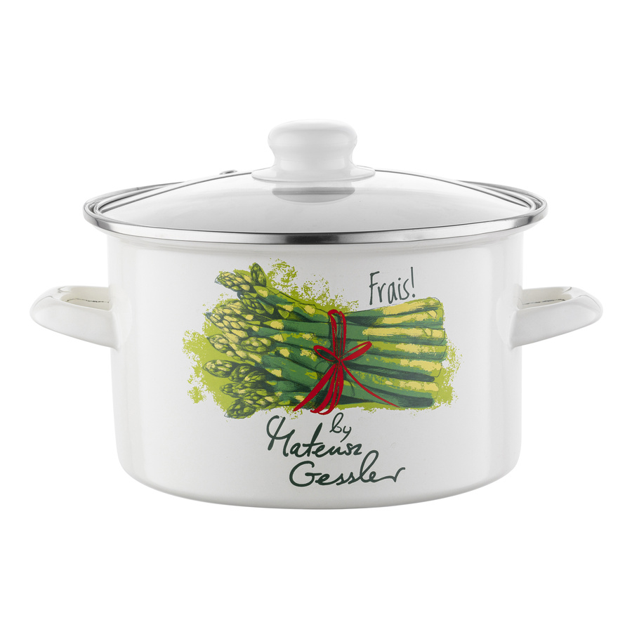 Garnek emaliowany prosty Szparagi 20cm 3,75 l