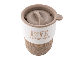 Kubek ceramiczny z pokrywką Molly 380 ml