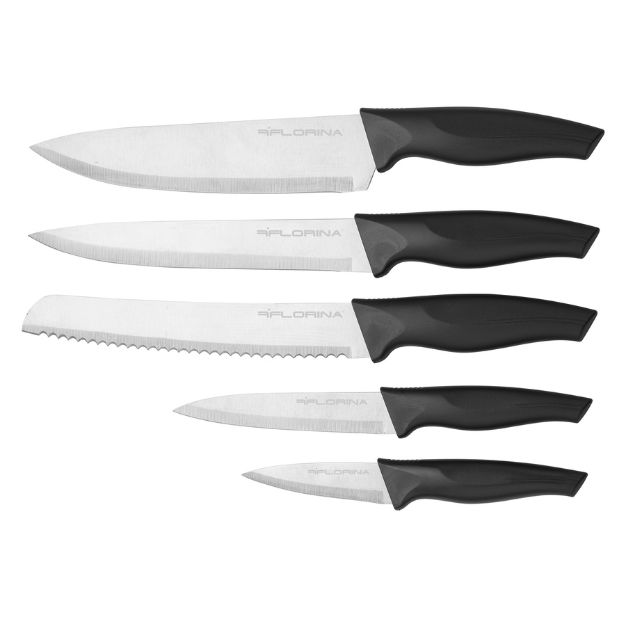 Zestaw noży w bloku + ostrzałka Florina Allio
