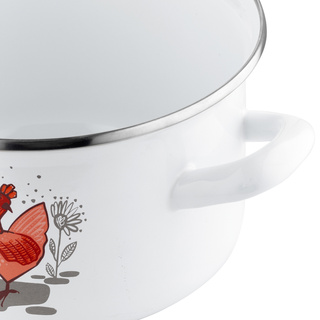 Garnek emaliowany Emalia Polska Pleszew Rubinka 22 cm 4,7 l