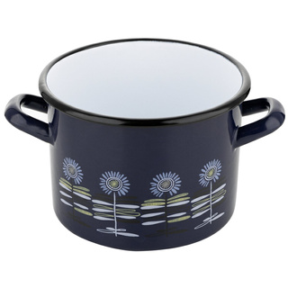 Komplet garnków emaliowanych prostych Emalia Polska Pleszew Polino 5 sztuk