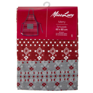 Fartuch kuchenny Miss Lucy Merry 60 x 80 cm bordowy