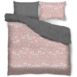 Pościel mikrofibra Miss Lucy Noche Pola Pink 160x200 cm i 2x70x80 cm