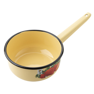 Rondel emaliowany na indukcję i gaz Emalia Polska Pleszew Truskawka 16 cm 1,3 l