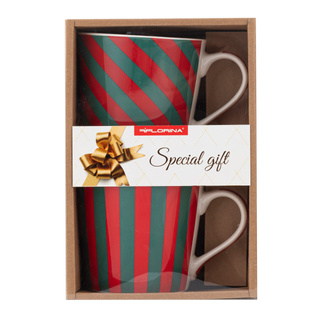 Zestaw kubków prezentowych Florina Scarlet Red 400 ml 