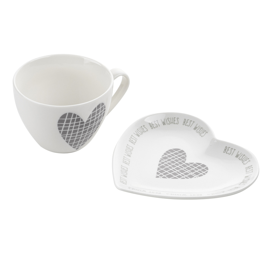 Filiżanka ze spodkiem prezentowa Florina Hearts 460 ml