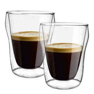 Komplet do napojów zaparzacz i 2 szklanki termiczne double wall Malachit 1000 ml; 2x300 ml