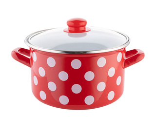 Zestaw garnków emaliowanych Emalia Polska Pleszew Retro - 16/18/20/22 cm