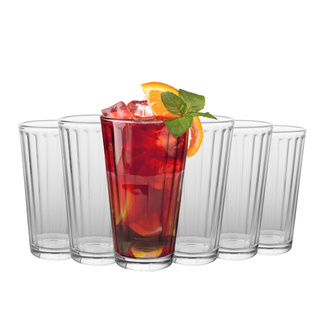 Zestaw szklanek do napojów Florina Prążki 380 ml 6 sztuk