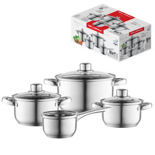 Komplet garnków nierdzewnych Florina Harry 8 elementów