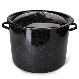 Garnek emaliowany Emalia Polska Pleszew gładki z pokrywką 40 cm 40 l