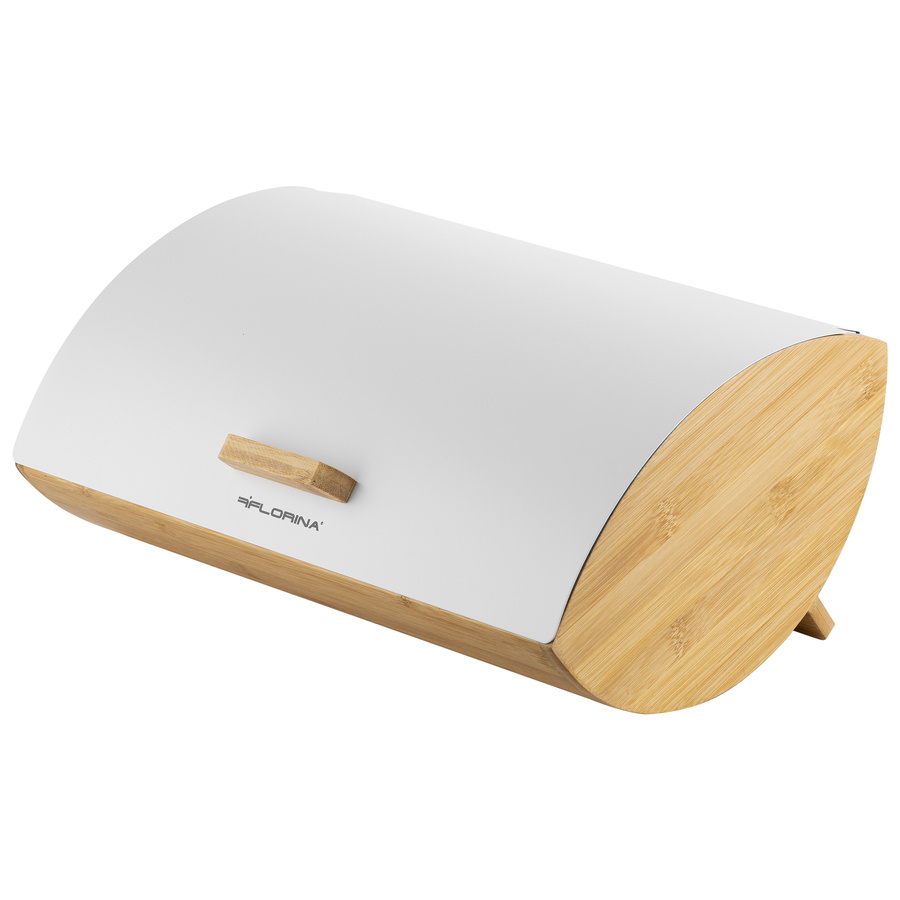 Zestaw kuchenny chlebak i 3 pojemniki – na kawę, herbatę i cukier Florina Elegant biały