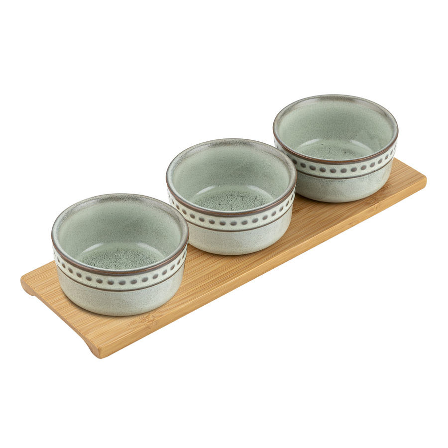 Miseczki do dipów okrągłe 3 szt. na podstawce Florina Etna