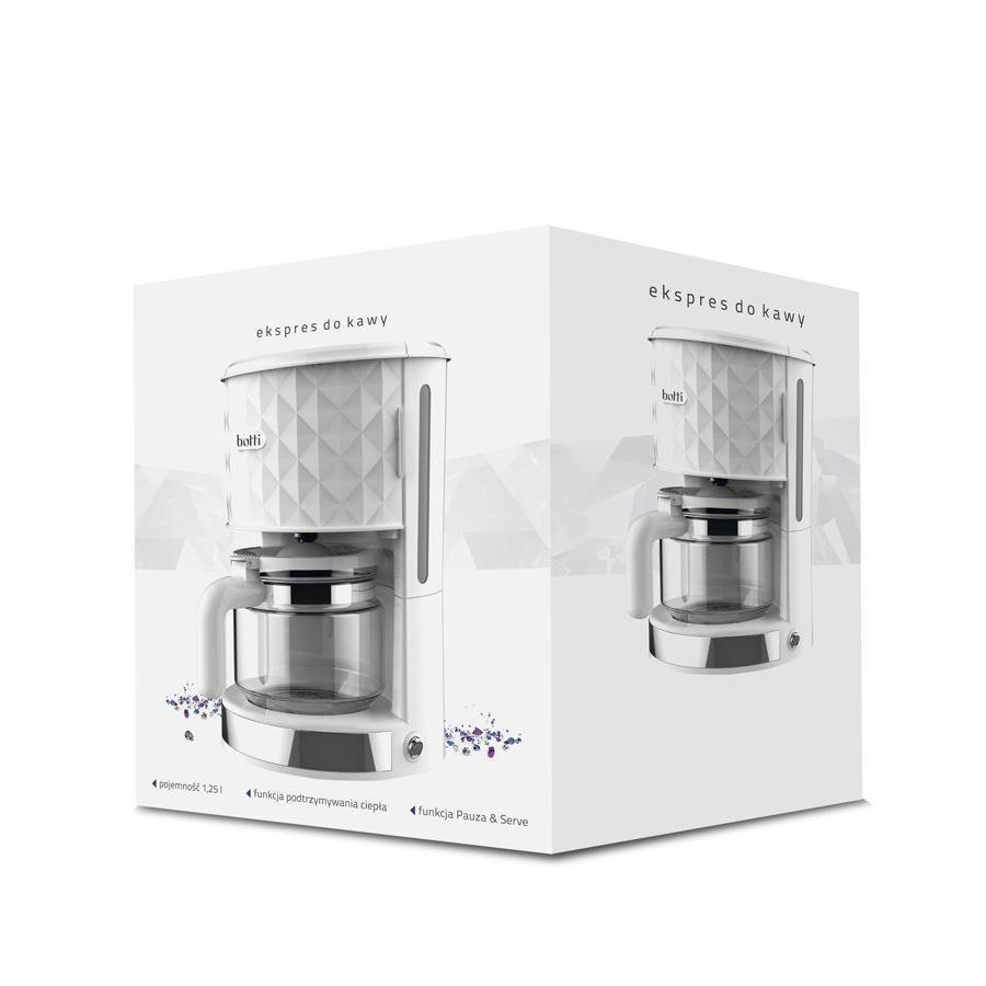 Ekspres do kawy przelewowy Botti Bianco biały
