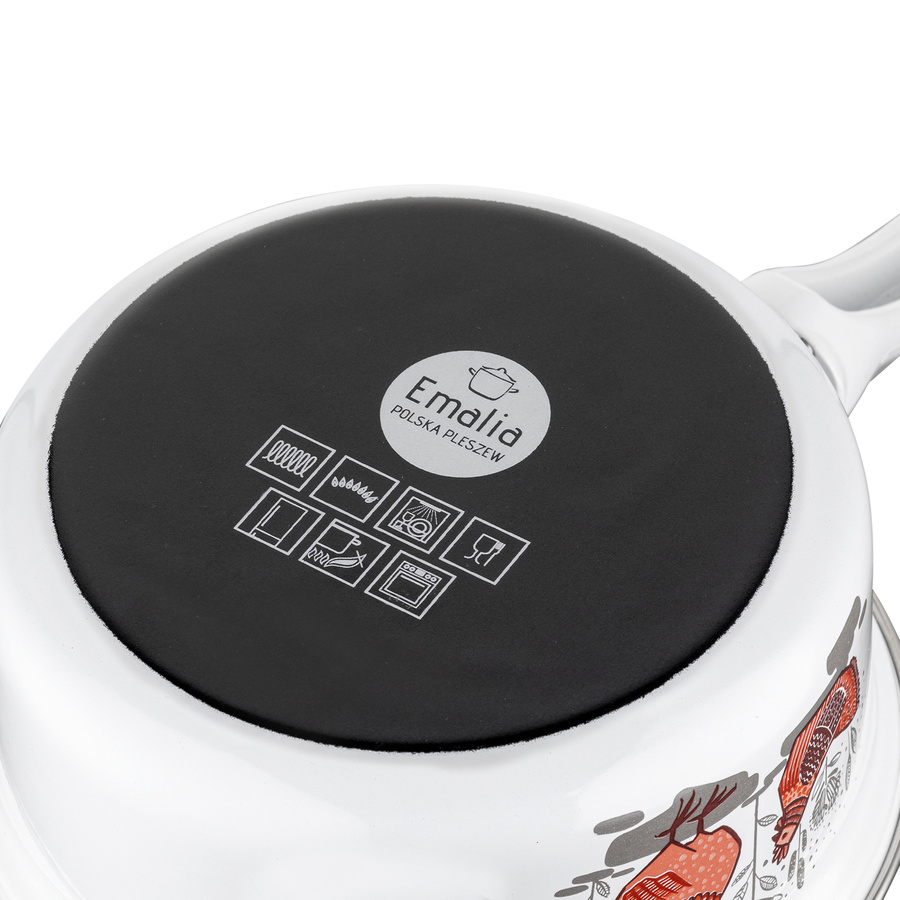 Rondel emaliowany Emalia Polska Pleszew Rubinka 16 cm 1,3 l