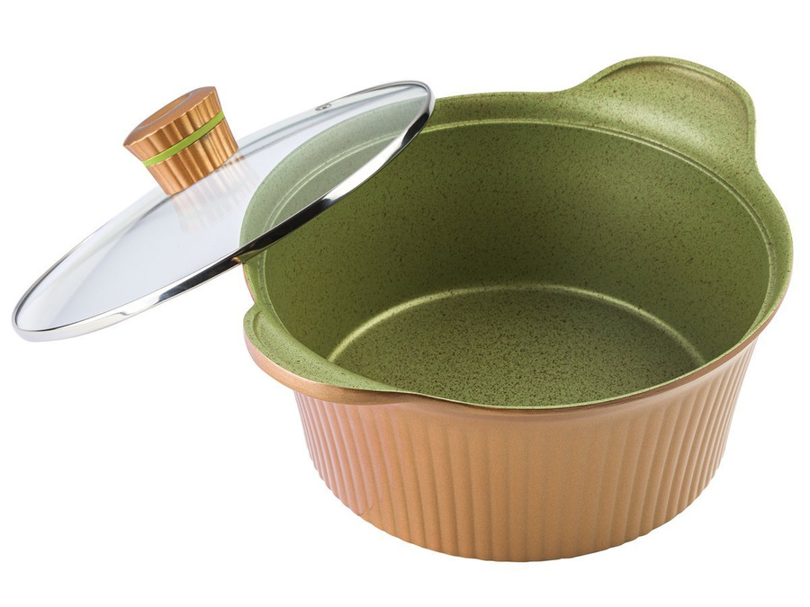 Garnek aluminiowy Florina Forest z pokrywką 24 cm 4 l