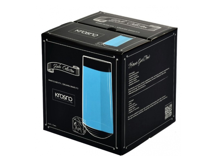 Komplet szklanek gin & tonic Krosno Shake 380 ml 4 sztuki