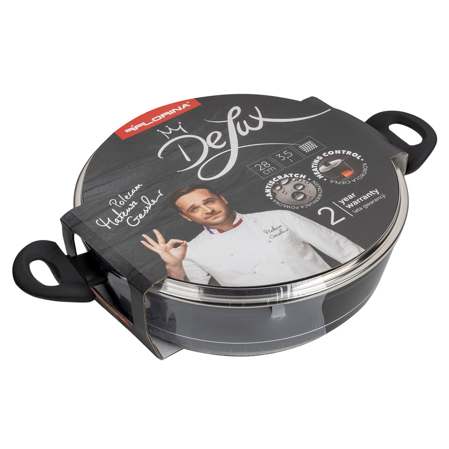 Garnek niski aluminiowy Florina Delux by Mateusz Gessler 28 cm 3,5 l