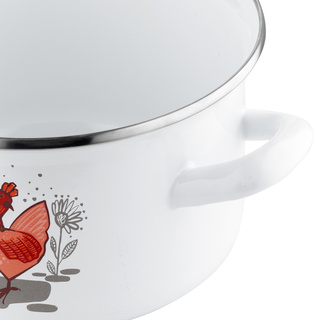 Garnek emaliowany Emalia Polska Pleszew Rubinka 20 cm 3,7 l