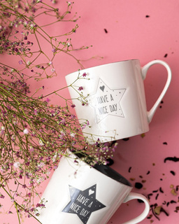 Kubek ceramiczny do kawy i herbaty Florina Grey Stars 380 ml 