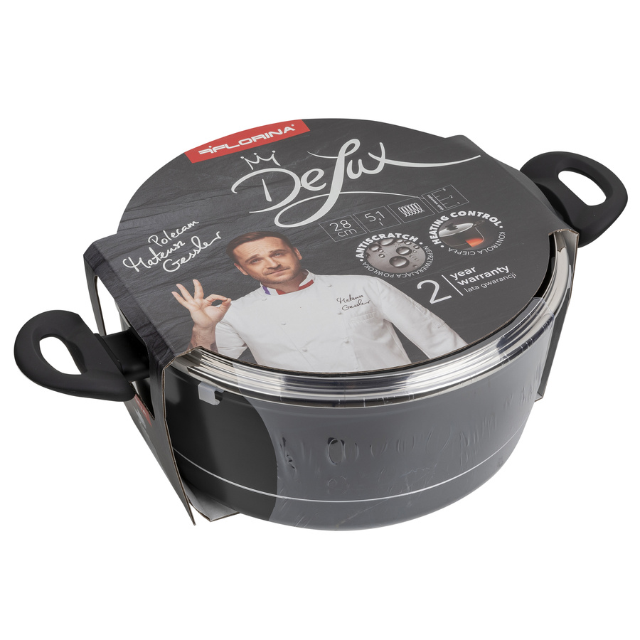 Garnek aluminiowy Florina Delux by Mateusz Gessler 28 cm 6,5 l