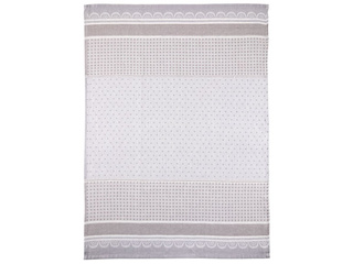 Ściereczka kuchenna bawełniana żakardowa Miss Lucy Dotty 50x70 cm szary