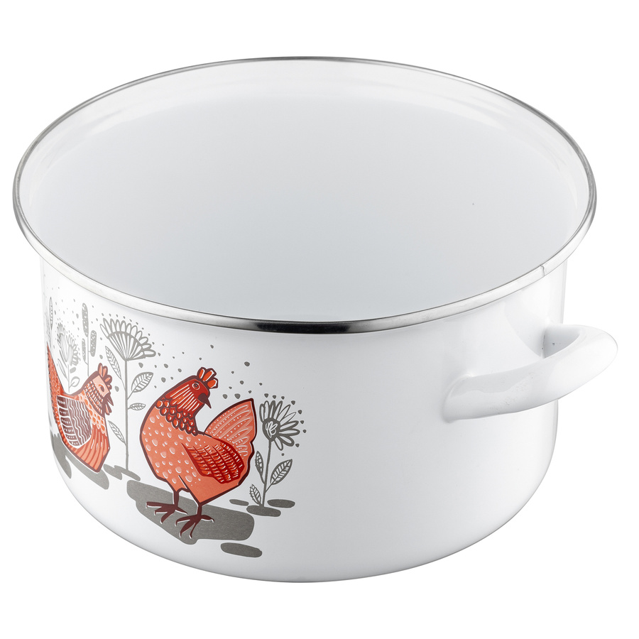 Garnek emaliowany Emalia Polska Pleszew Rubinka 22 cm 4,7 l