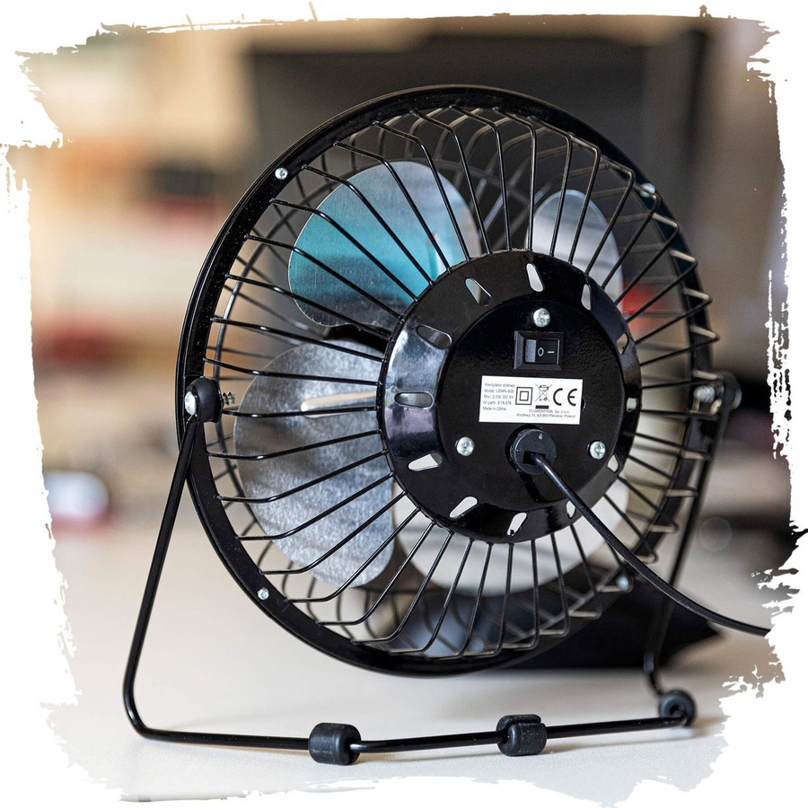 Mini wentylator biurkowy USB Botti Electronic Zeffir czarny 15 cm moc 2,5 W