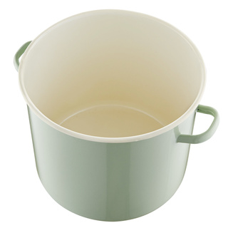 Garnek emaliowany Emalia Polska Pleszew gładki zielony 8 l