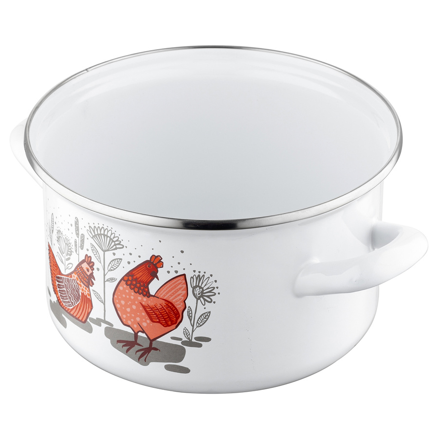 Garnek emaliowany Emalia Polska Pleszew Rubinka 18 cm 2,6 l