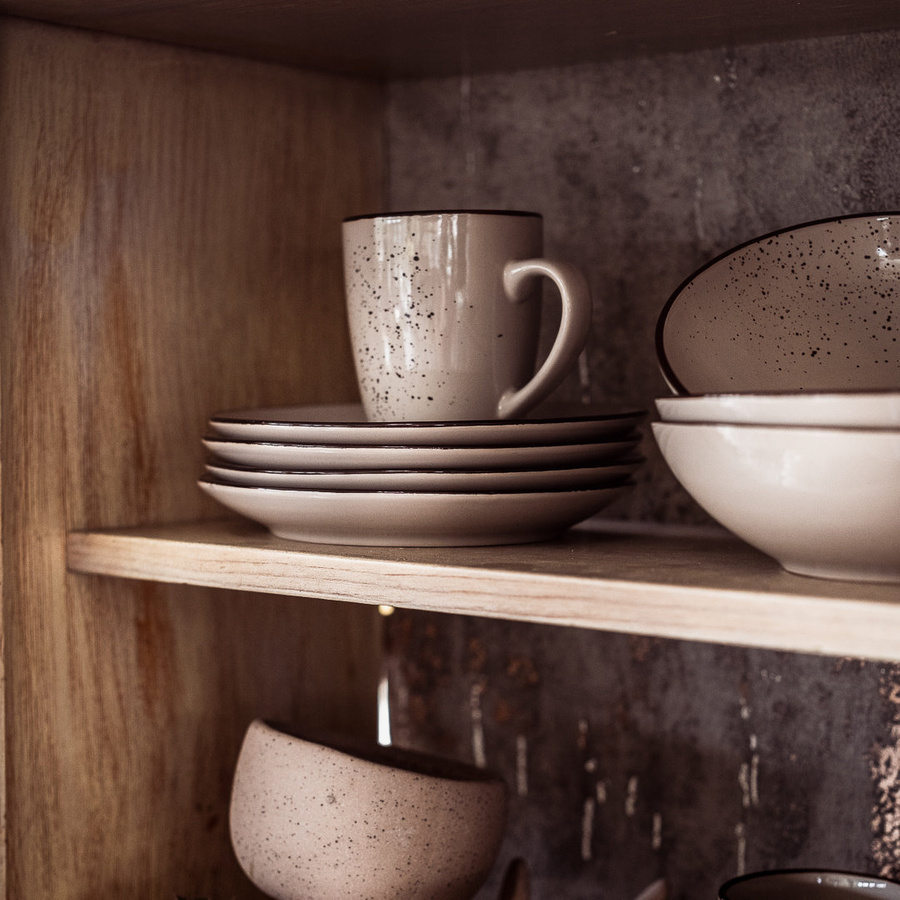 Kubek ceramiczny Florina Azzuro 365 ml brązowy