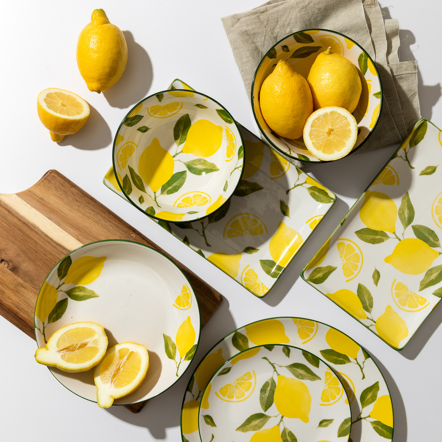 Talerz podłużny porcelanowy Florina Limoncella 25x16x3 cm