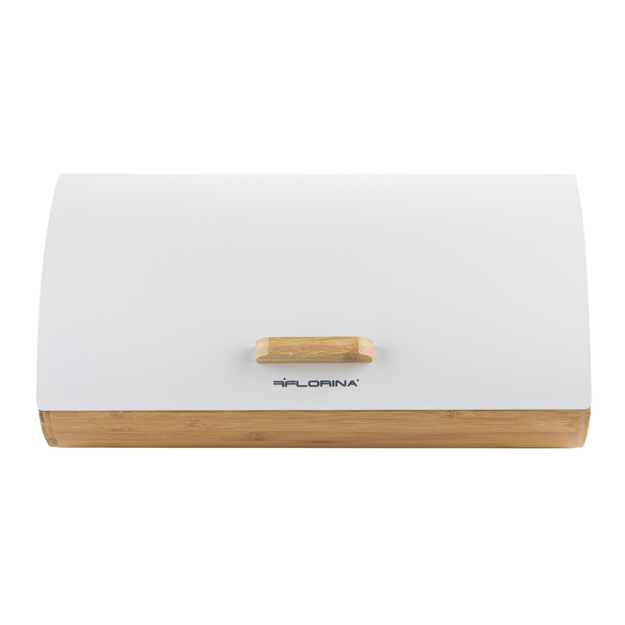 Zestaw kuchenny chlebak i 3 pojemniki na kawę herbatę cukier Florina Elegant biały