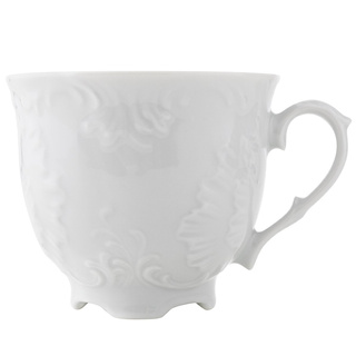 Komplet porcelanowych filiżanek ze spodkiem dla 6 osób Ćmielów Rococo