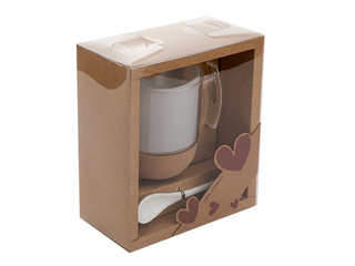 Kubek szklany na korkowej podstawce Florina 240 ml