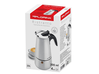 Kawiarka stalowa do espresso Florina Ristretto 200ml 4 filiżanki