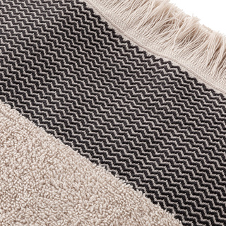 Ręcznik bawełniany z frędzlami Miss Lucy Natika 30x50 cm beż