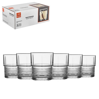 Komplet szklanek do whisky Bormioli Rocco Bartender Novocento 370 ml 6 sztuk