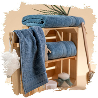 Zestaw Komplet Ręczniki Miss Lucy 3el. szaro niebieski