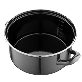 Garnek emaliowany Emalia Polska Pleszew Metalico 20 cm 2,9 l