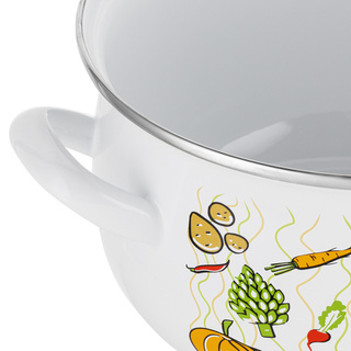 Garnek emaliowany Emalia Polska Pleszew Lumino 18 cm 3 l