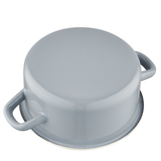 Garnek emaliowany Emalia Polska Pleszew Forte szary 1,5l